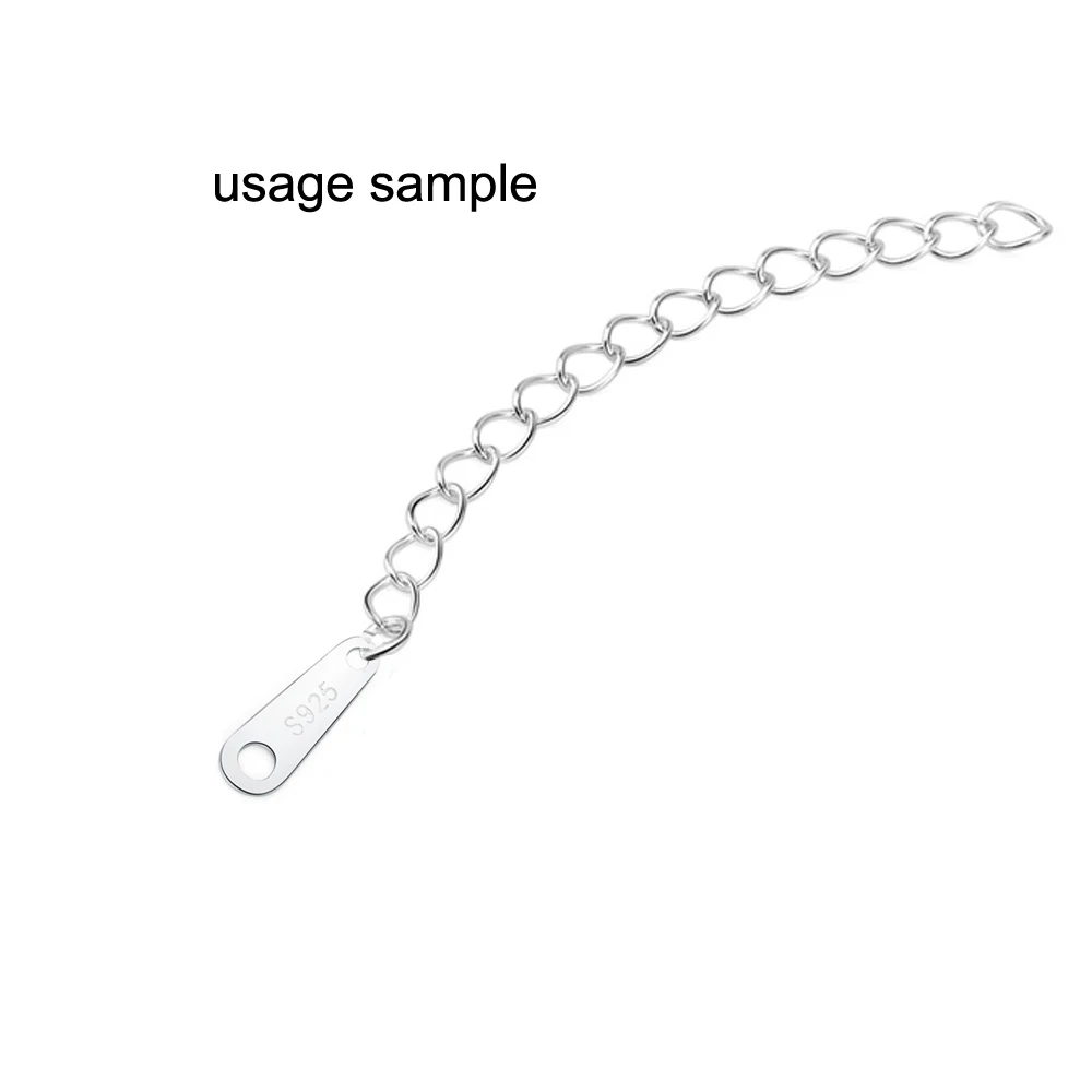 925 Sterling Silver Chain Tabs End Tags Bracelet Necklace Clasp Connector Jewelry Tags Finding Supplier