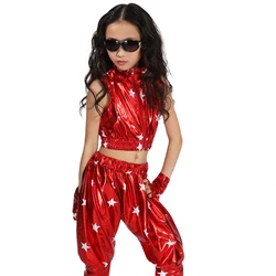 Traje de baile de Jazz Hip Hop moderno para niños, Ropa de baile de rendimiento, trajes de baile de Jazz para niños y niñas