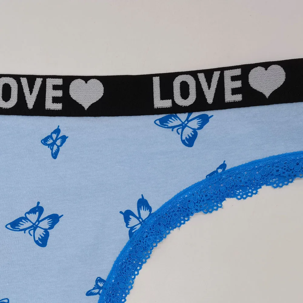 3pcs Letter Patterned Cute Girls Cotton Panties For Girl Seamless Underwear Soft Breathable Physical Panties Lingerie