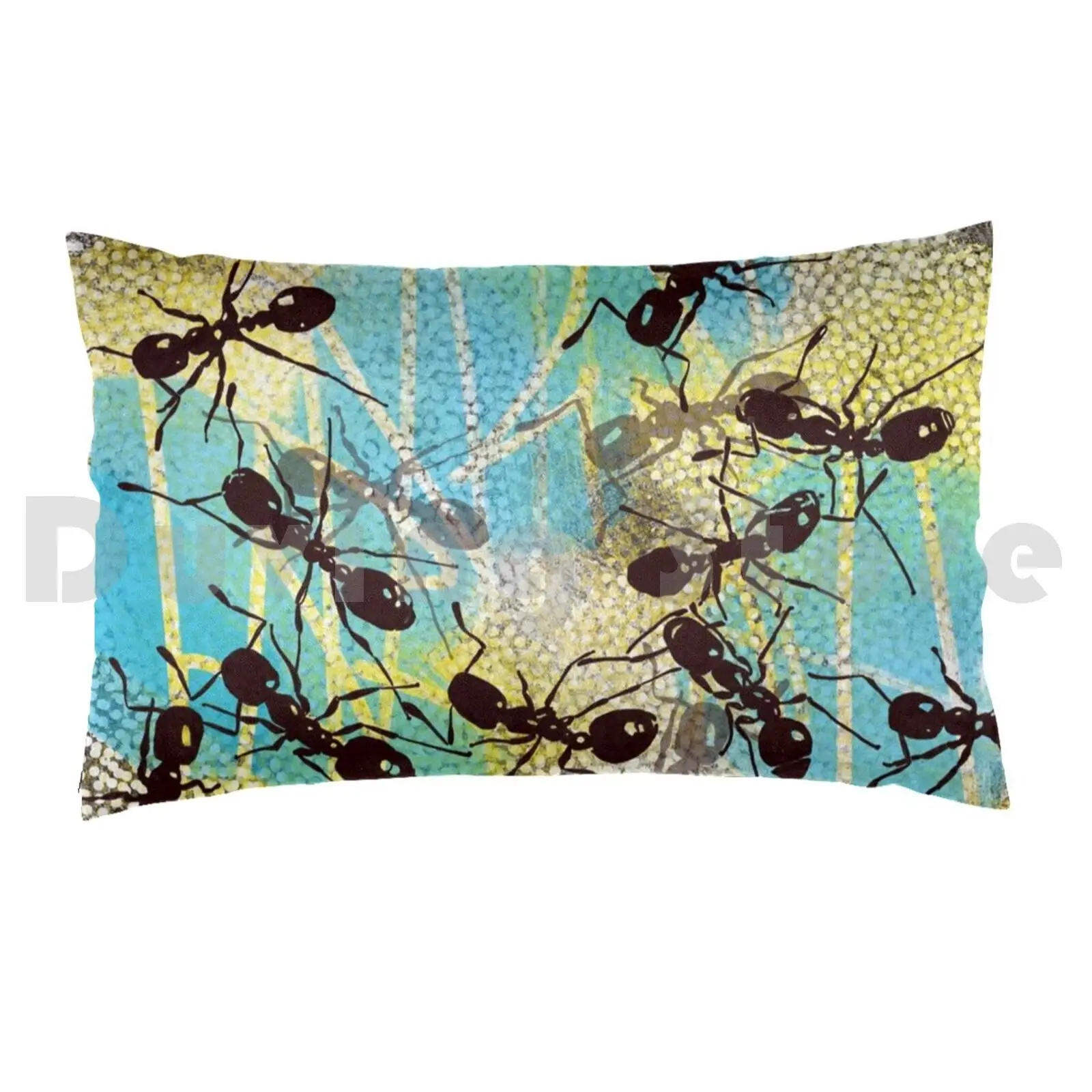 Busy , Busy , Busy Pillow Case Printed 50x75 Ants Invasion Everywhere Pest Entomology Spring Rain Colony Hill