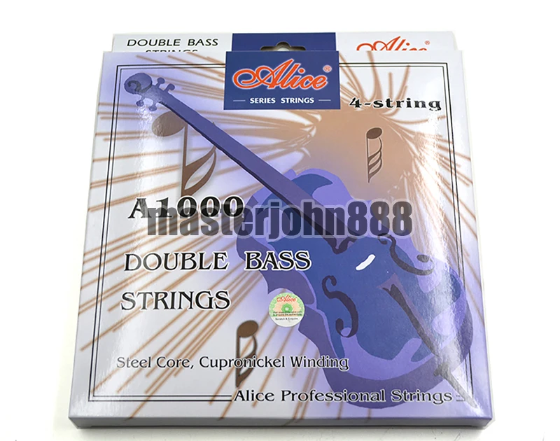 Alice A1000 Double Bass Strings 4-String Steel Core Cupronickel Winding 1st-4th Strings Box Set Free Shippng