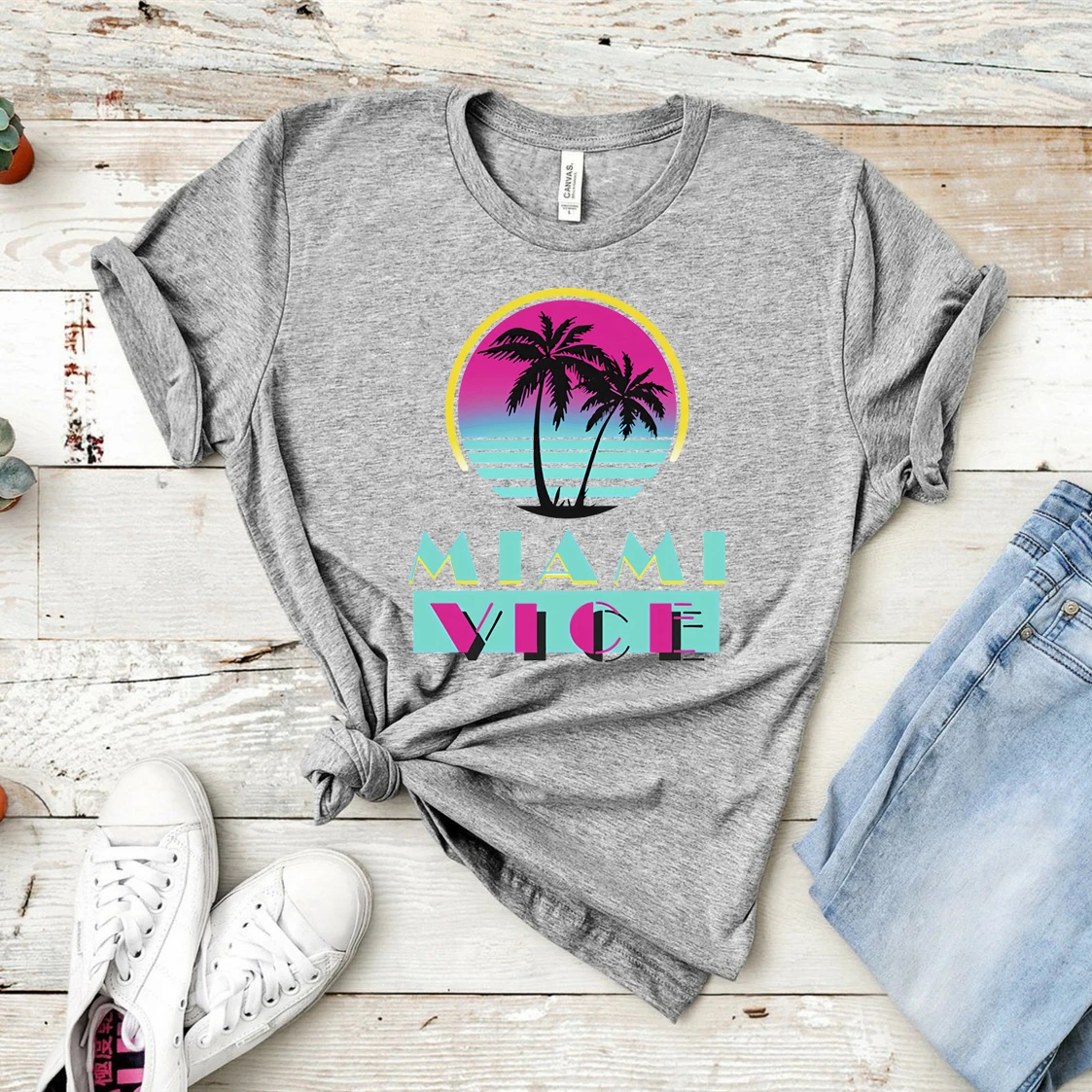 2020 MIAMI VICE TV Series Shirt Miami Vice Archer Retro Vintage Neon 80s Retrowave Synthwave T-Shirt