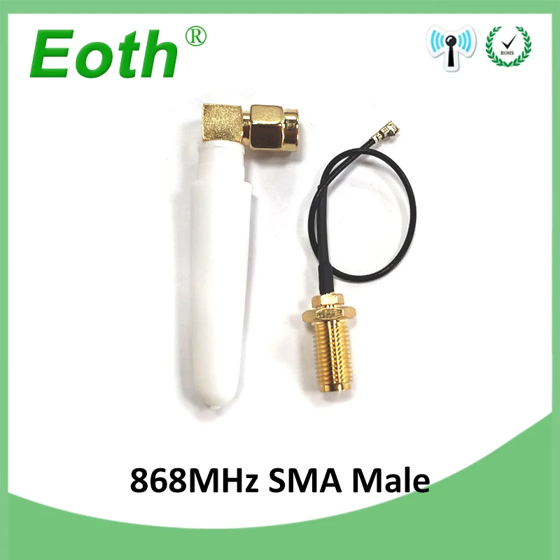 EOTH 868 МГц антенна 2 ~ 3dbi sma male 915 МГц модуль lora antene iot lorawan antene SMA женский косичка удлинительный кабель