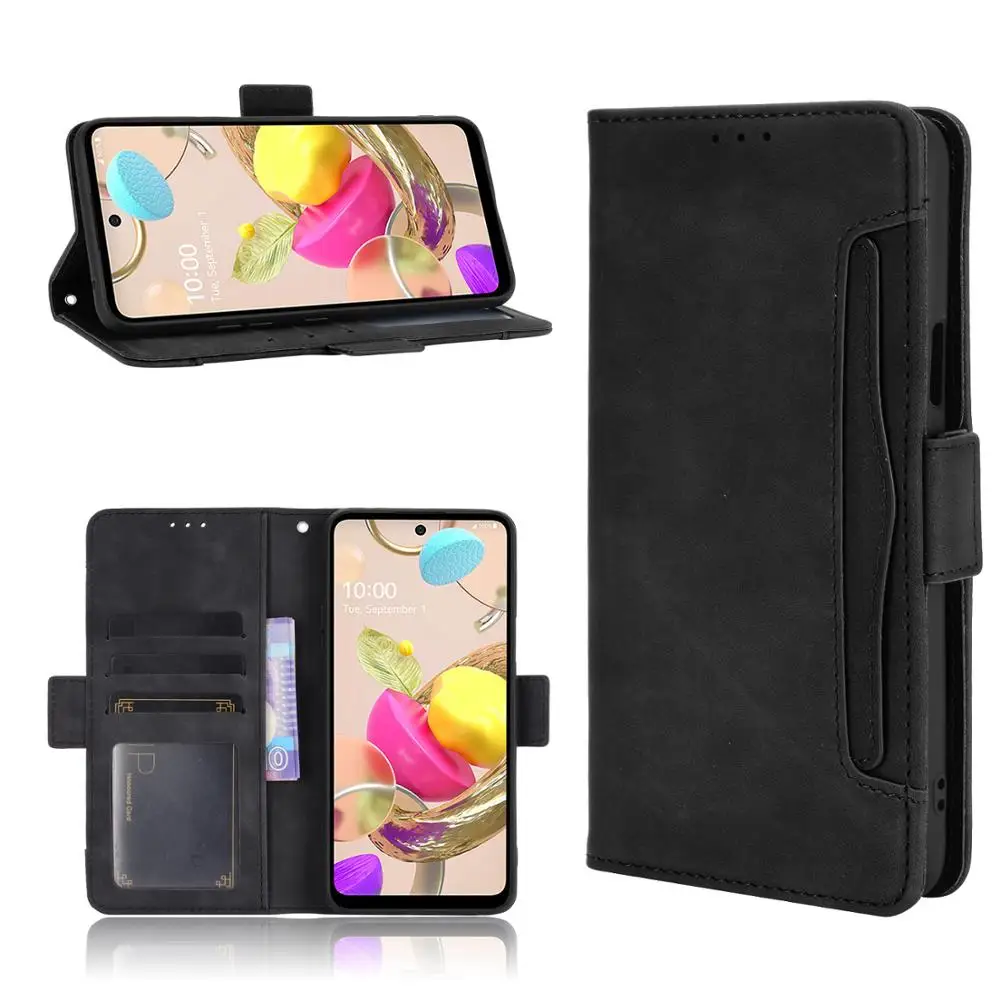 For LG K42 Case Premium Leather Wallet Leather Flip Multi-card slot Cover For LG K42 Case 6.6