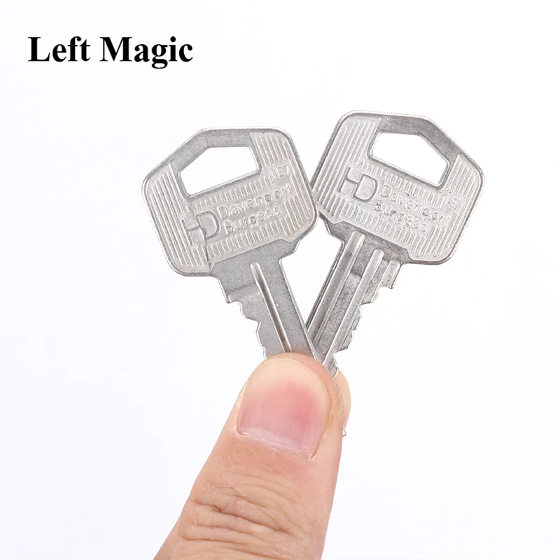 The Key (Gimmicks and Online Instructions) - Silver Magic Tricks Magician Close Up Props Amazing Key Linking Magic