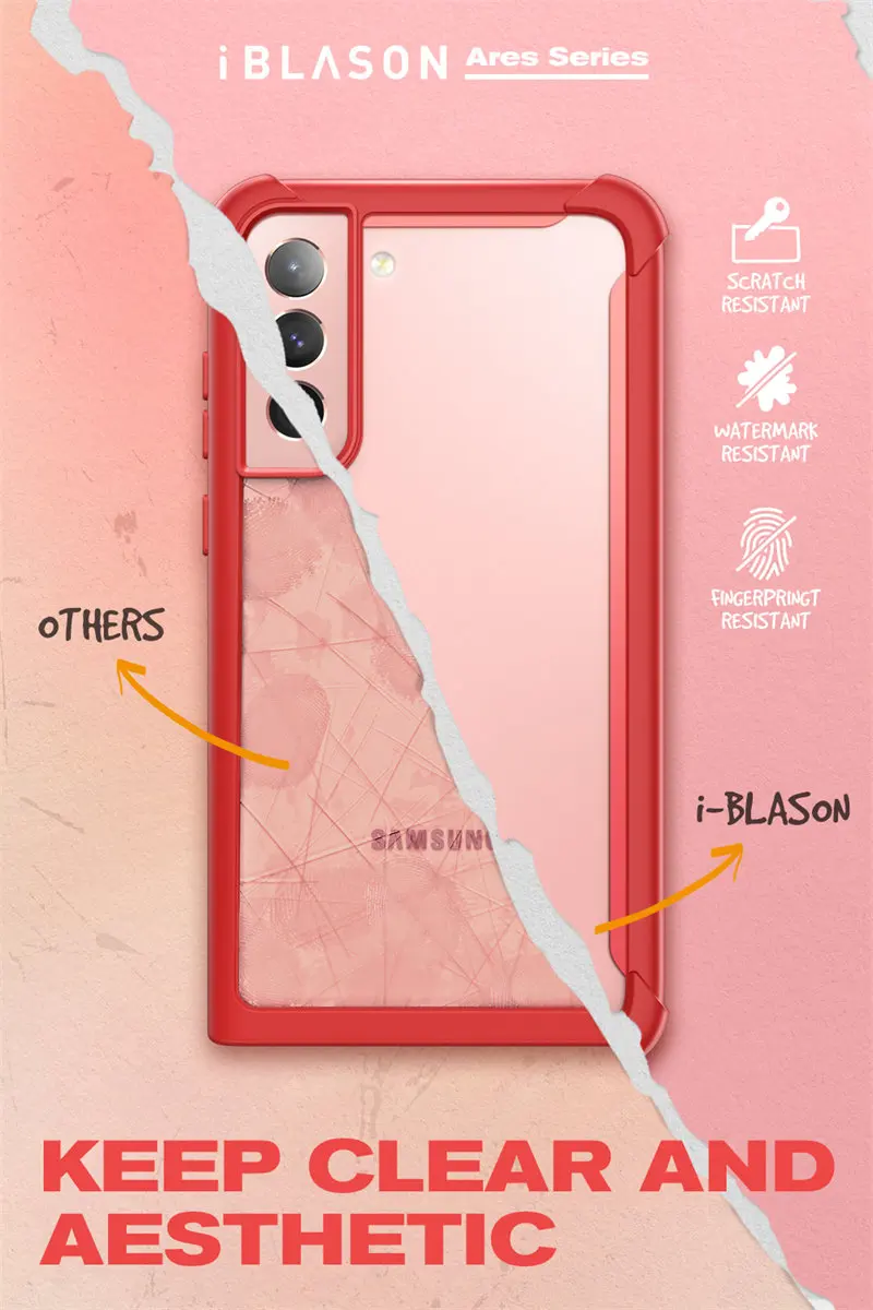 For Samsung Galaxy S22 Case 6.1inch (2022 Release) I-BLASON Ares Full-Body Rugged Bumper Cover WITHOUT Built-in Screen Protector
