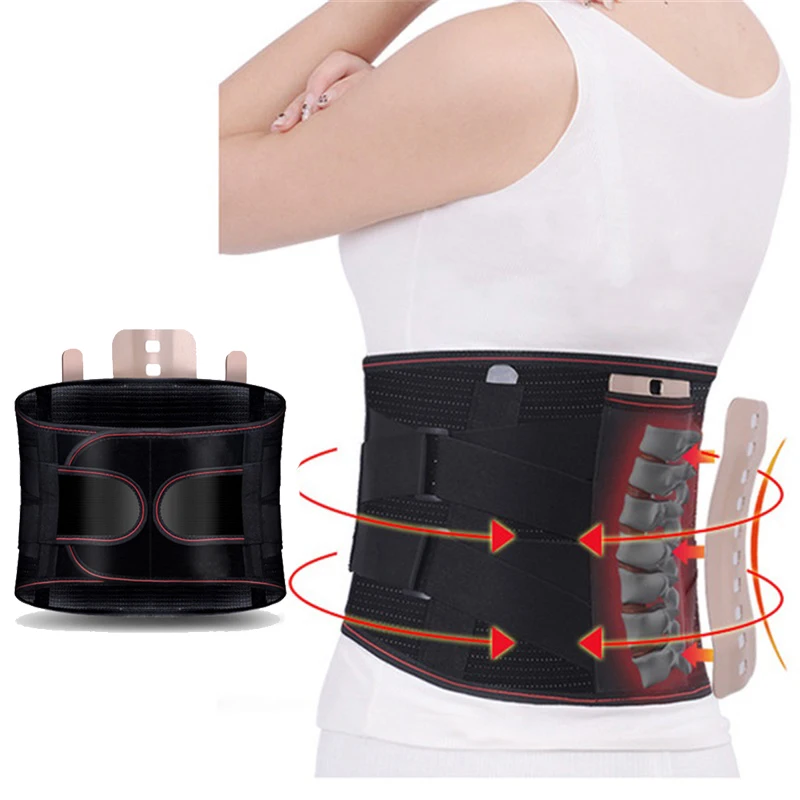 Magnetic Back Brace Belt Orthopedic Tourmaline Self-heating Magnetic Steel Plates Waist Support Belt Men Women Lumbar Support