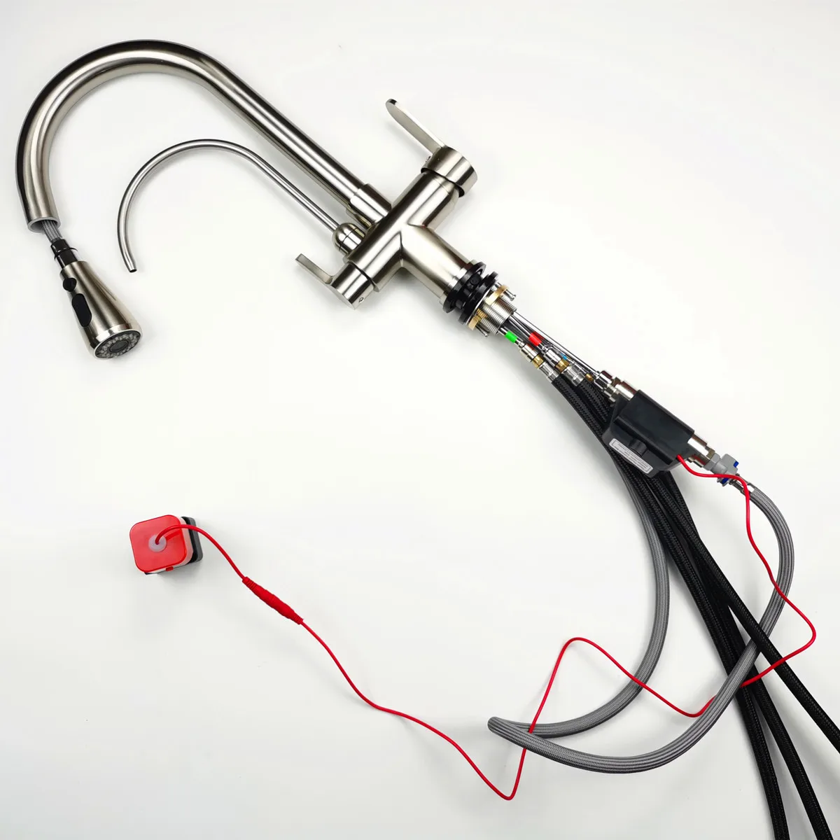 Touch Pull Out Kitchen Faucets Dual Handle Brass Filter Kitchen Mixer Faucet Hot Cold Pull Down Kitchen Tap Smart Touch Faucets