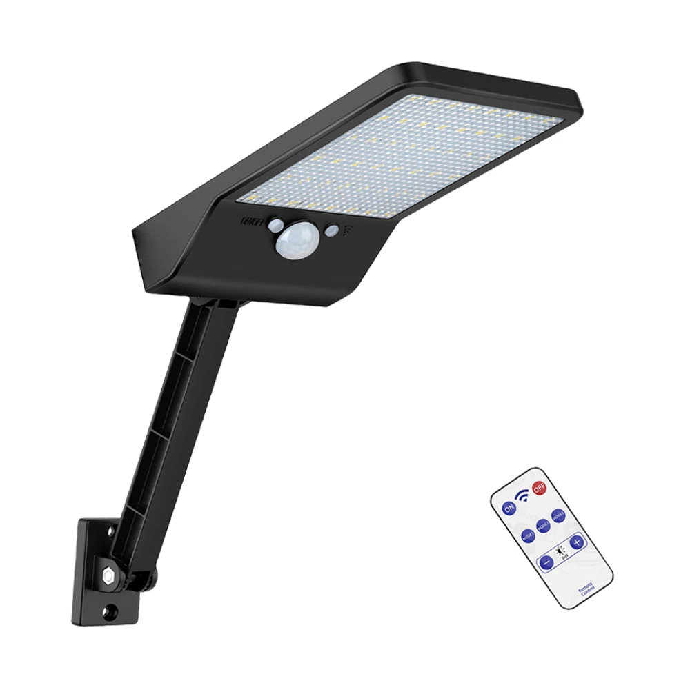 

48 Solar LED Lamp Street Wall Light Outdoor Waterproof IP65 remote control PIR Motion Sensor 3 Modes rotable bracket&1