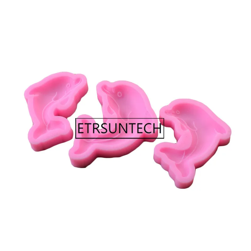 100pcs Cute Dolphin Mold Silicone Molds DIY Epoxy and Resin Craft Molds Keychains Pendant Mould