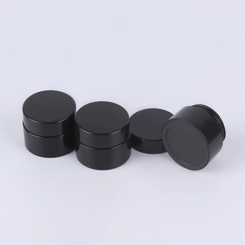 Black Empty 5g Gram 5ML Plastic Pot Jars bottle Cosmetic Sample Container Screw Cap Lid for Make Up Eye Shadow Nails Powder