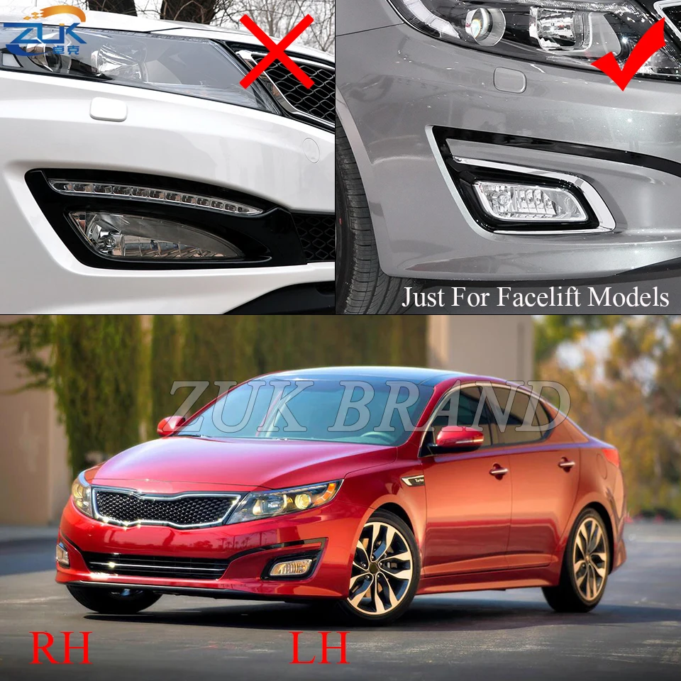 ZUK Front Bumper Headlight Headlamp Washer Nozzle Cover Water Sprayer+Lid Cap Case For KIA K5 / Optima (TF) Faeclift 2014 2015