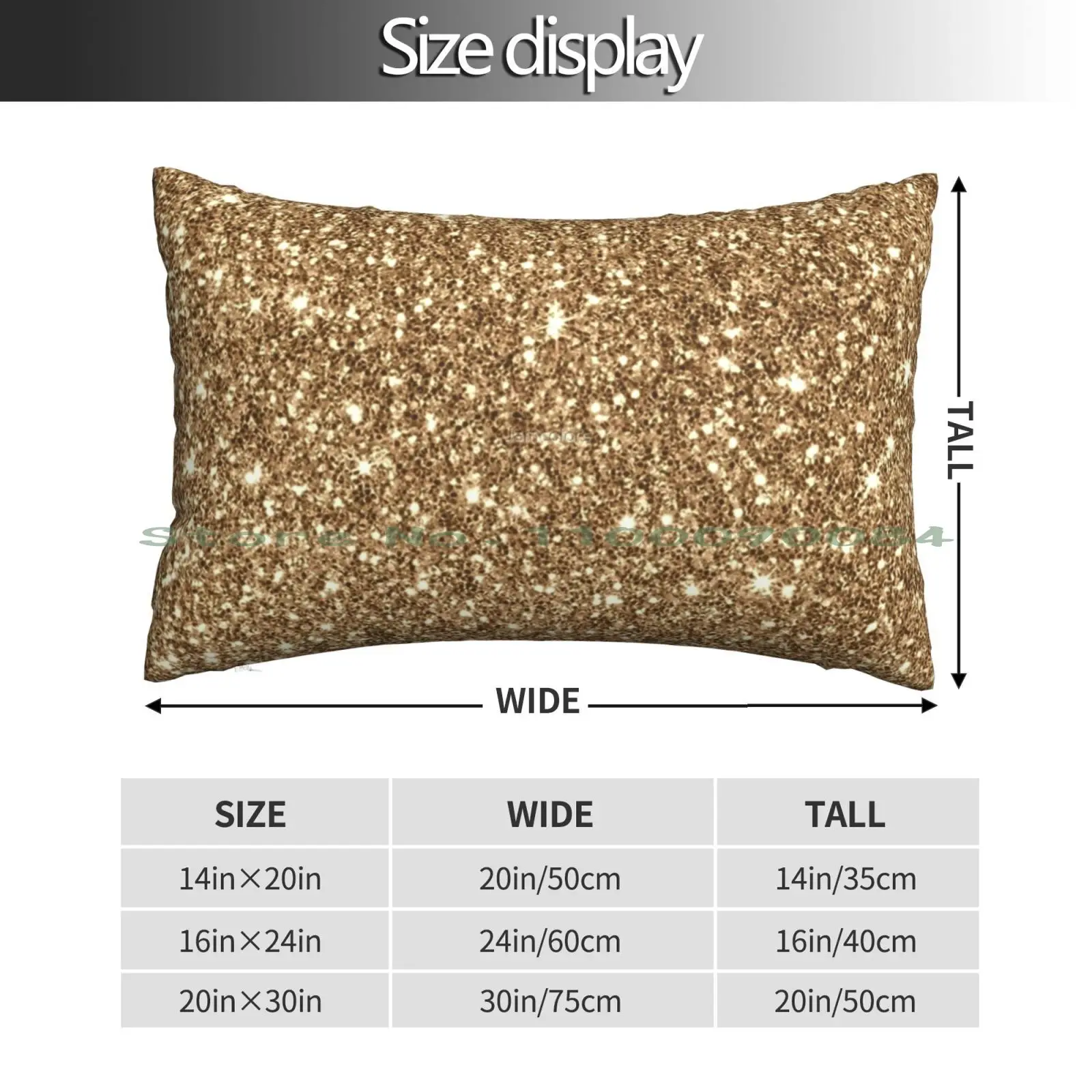 New Sparkling Glitter Print H Pillow Case 20x30 50*75 Sofa Bedroom Beautiful Glittering Christmas Gleaming Nobel Wonderful