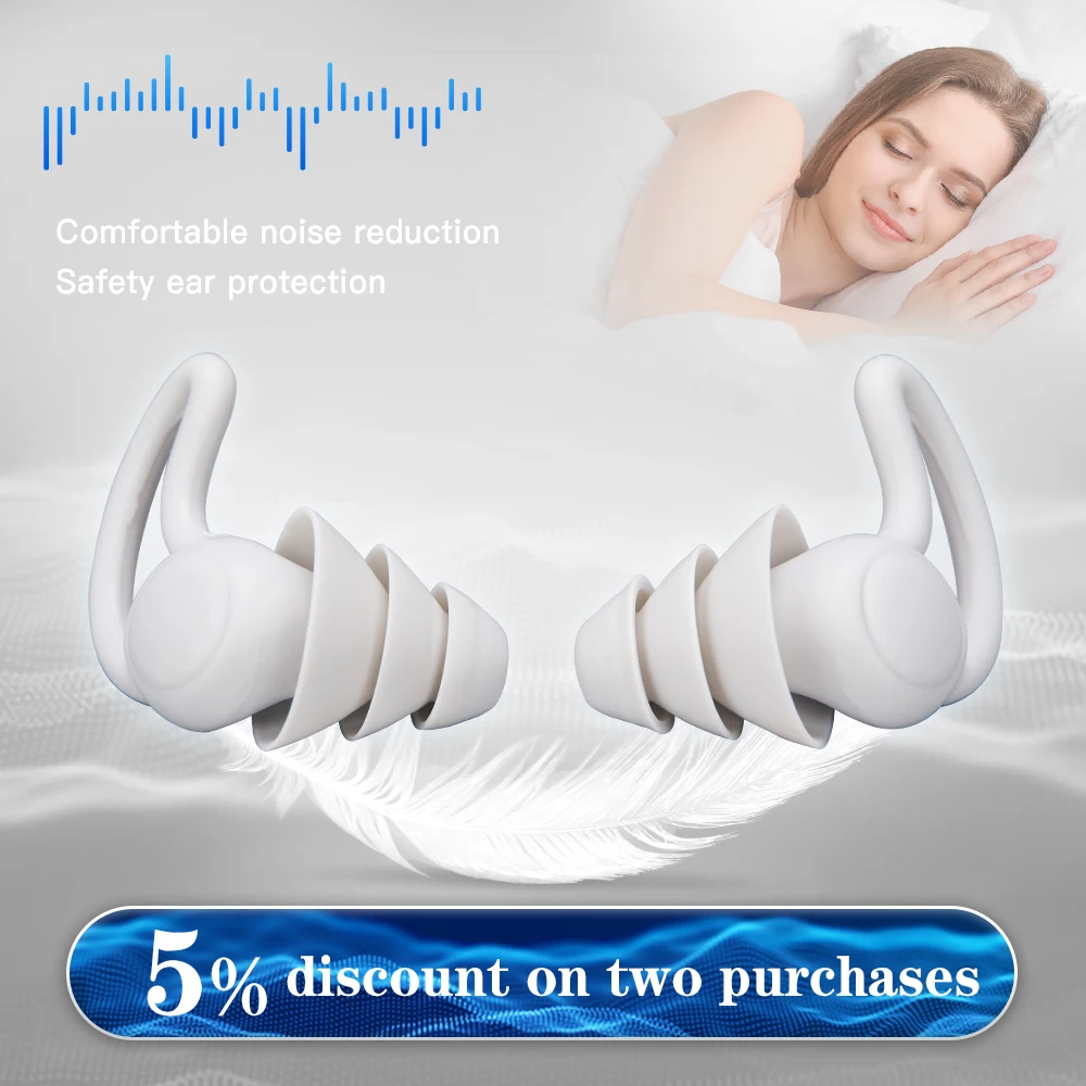 Comfort Sleeping Earplugs Noise Reduction Sleep Soft Ear Plugs Noise Cancelling Ear-Protection Shielding Work Travel Music Noise