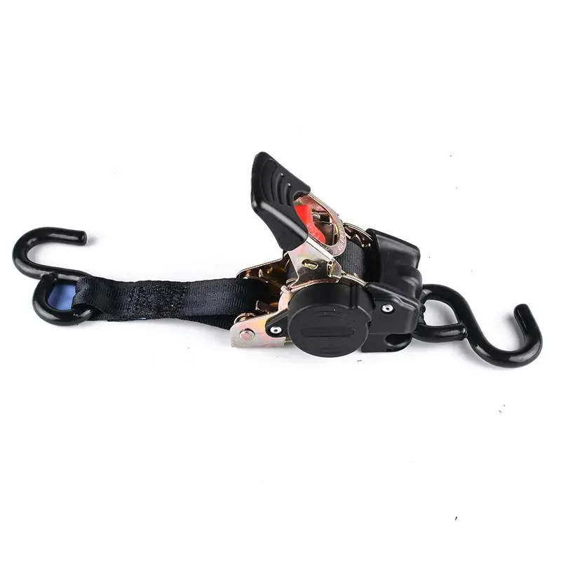 Universal Tools New Tie Down Belts With Automatic Rollup Auto Retractable Easy To Carry Ratchet Tie Down Starp S-hooks