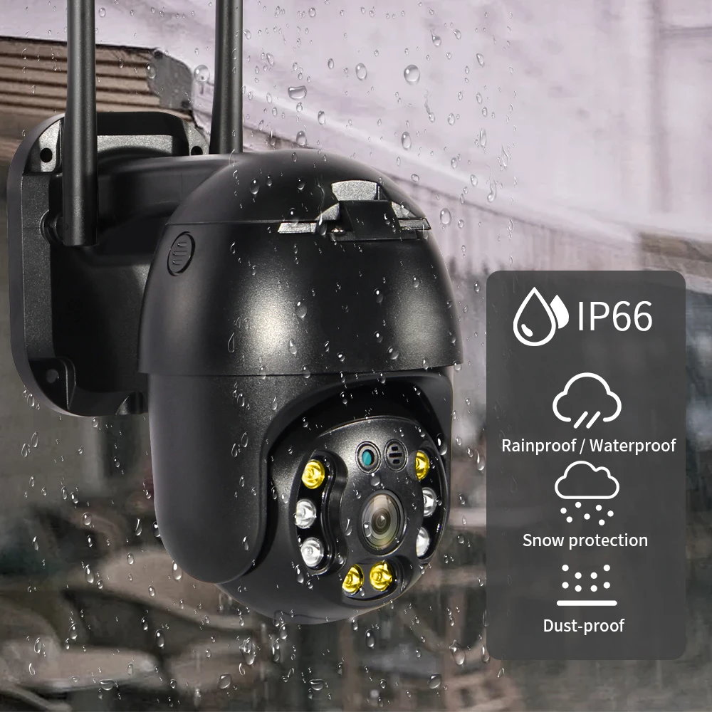 SHIWOJIA 2MP SIM Card 3G 4G IP Camera Security Protection 4X Digital Zoom PTZ Outdoor AI Human Auto Tracking CCTV Camera P2P