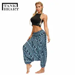 Printed High Waist Women Yoga pants Blend Bohemia Colorvalue Multicolor Print Long Yoga Pants Indian Loose Comfy Harem Trousers