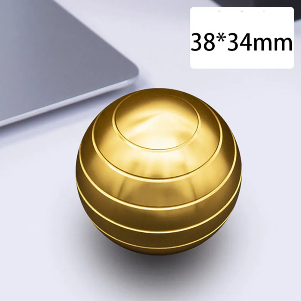 Erwachsene Desktop Stress Relief Metall Spielzeug Aluminium Legierung Dekompression Hypnose Rotary Gyro Fingertip Spielzeug Kinetische Runde Spinner Geschenk – Detail 5