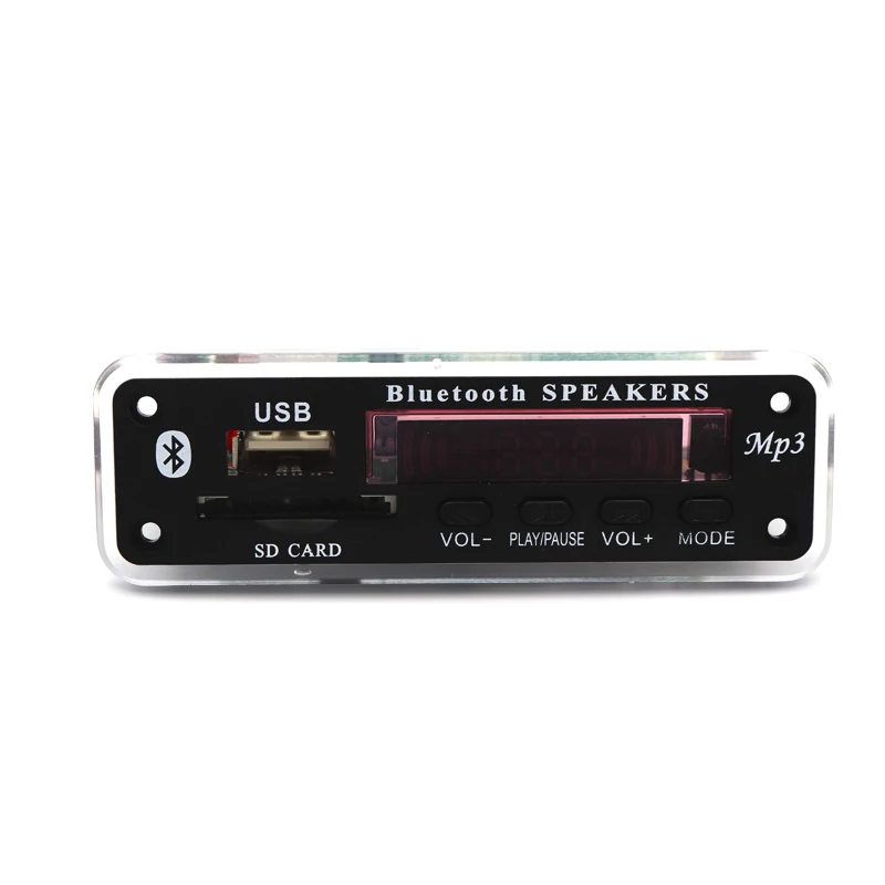 Car WMA Bluetooth 5.0 MP3 Decoder USB Power Supply DC 12V TF FM Radio Audio Board USB MP3 Player For Car Remote Music Speaker