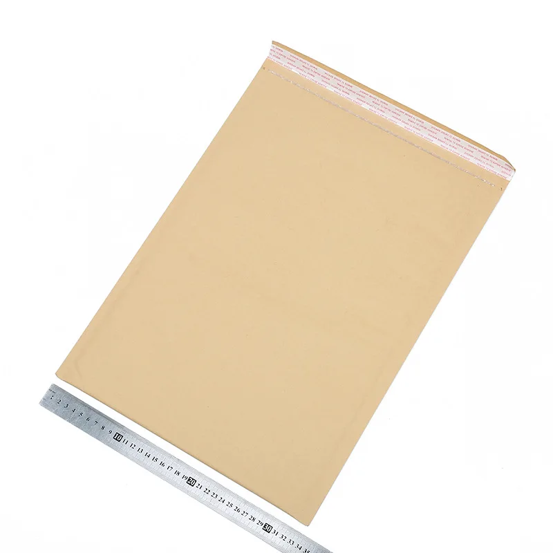 Envelopes de papel kraft com plástico bolha, tamanho grande, 34x46.5 + 4cm, 5 unidades