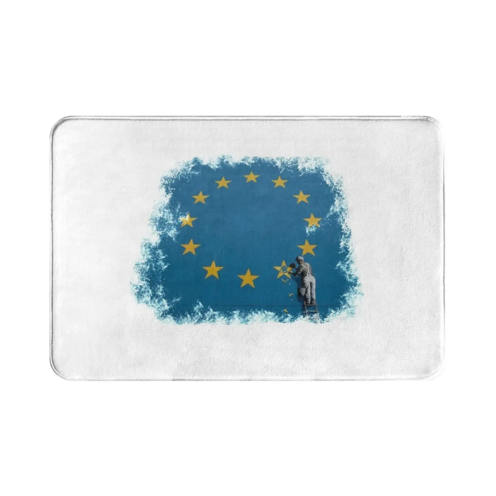 Eu Carpet Mat Rug Cushion Soft Banksy Eu Graffiti Dover Uk Street Art Street Vandalism Politics Spray Paint