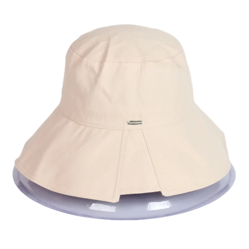 Women Lady Sunshade Wide Brim Straw Caps Beach Bucket Hat England Fashion Spring Summer Autumn Accept Customized Logo Plain