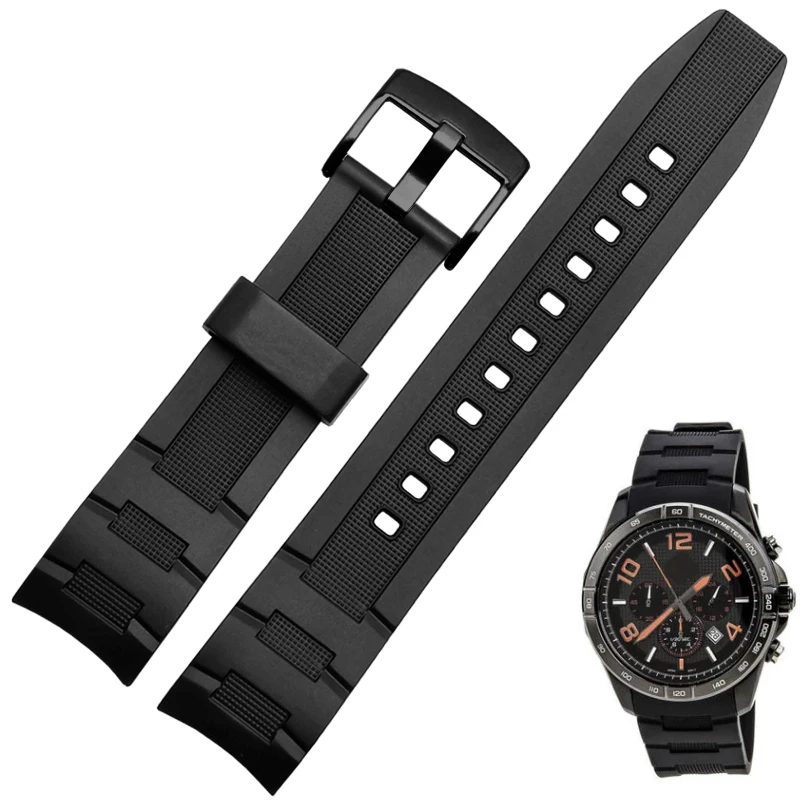 For Casio 5468  EDIFICE EFR-303/304 EFR-516PB EFR-516 Silicone Rubber Bracelet Resin Watch Strap 22mm Watchband Waterproof Belt