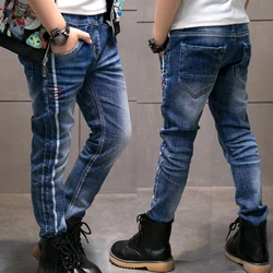 IENENS Kids Boys Skinny Jeans Denim Trousers 4-13 Years Teen Boy Slim Cowboy Trousers Spring Autumn Children Casual Pants