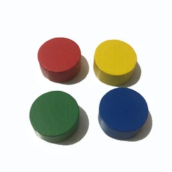 15Pcs/Lot Diameter 20*10MM Discs Pawn Wooden Game Pieces Colorful Pawn/Chess For Board game/Educational Games Accessories