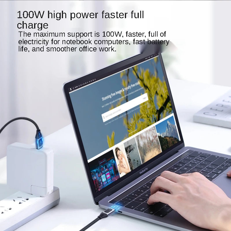 1 متر 1.5 متر 2 متر USB نوع C 3.1 إلى USB C ذكر إلى ذكر 100 واط عالية السرعة نقل بيانات كابل ل ماك بوك شاومي HP