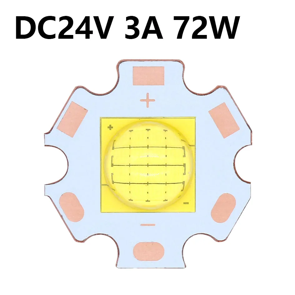 DC24V 3A 72W XHP110 LED COB DIY dla LED latarka rowerowa światła samochodowe szperacz lampa wędkarska zimny biały 7000K