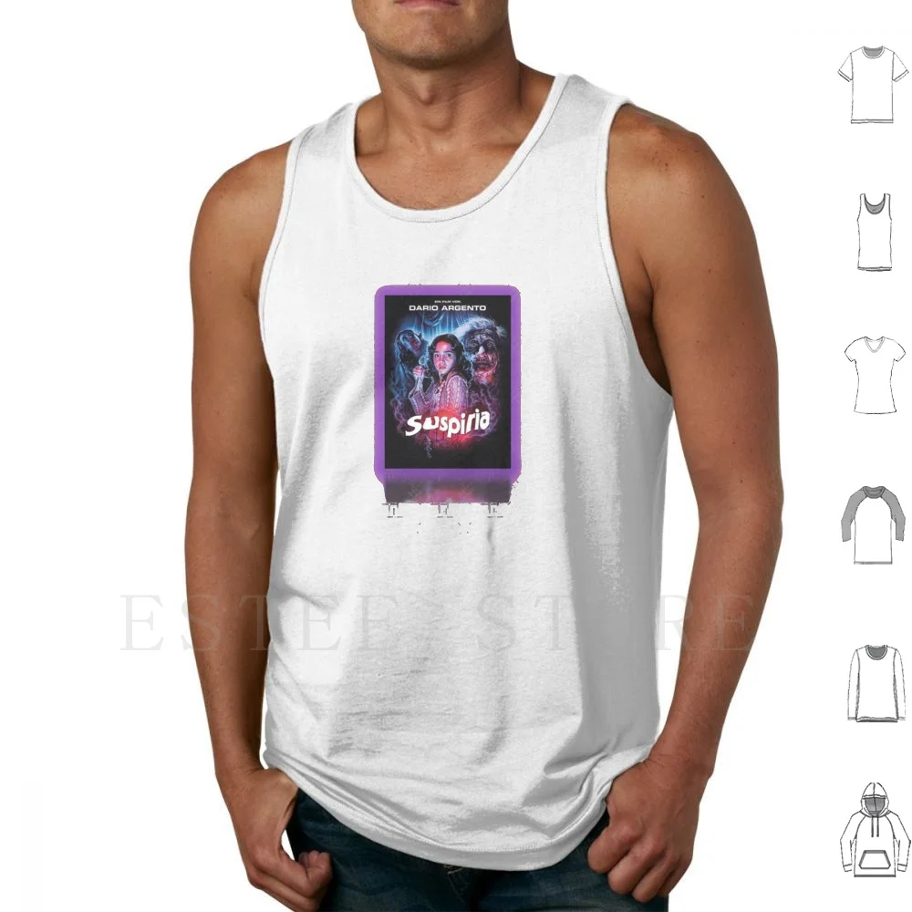 Suspiria-Dario Argento-Rare Print Tank Tops Vest Sleeveless Suspiria Opera Inferno The Player Dario Argento Argento Dawn Of