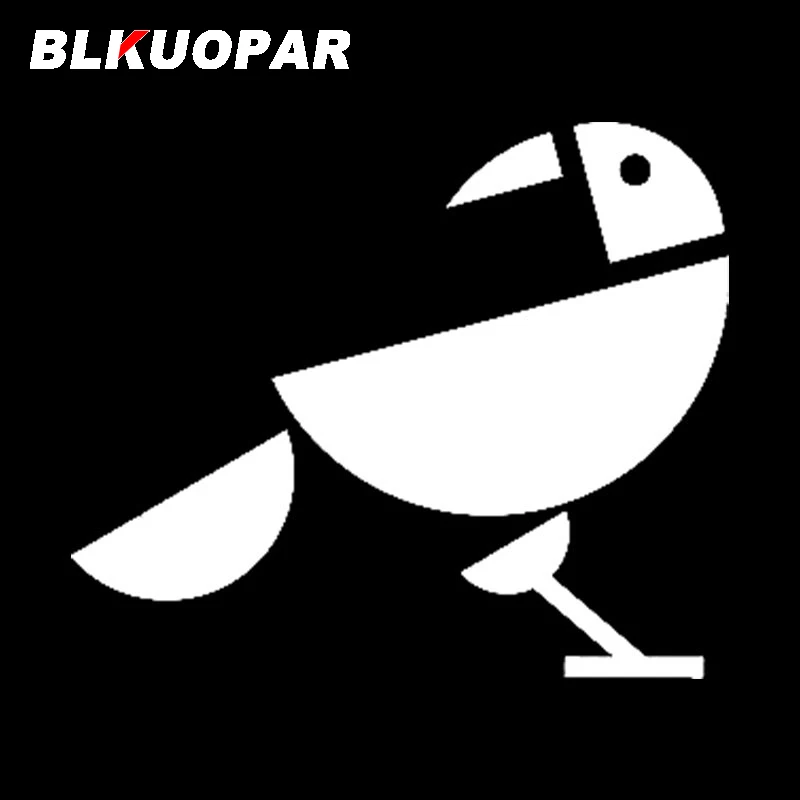 BLKUOPAR Raven Logo Simple Abstract Bird Car Sticker Personality Scratch-Proof Decal Waterproof Bumper Windows Vinyl Car Wrap