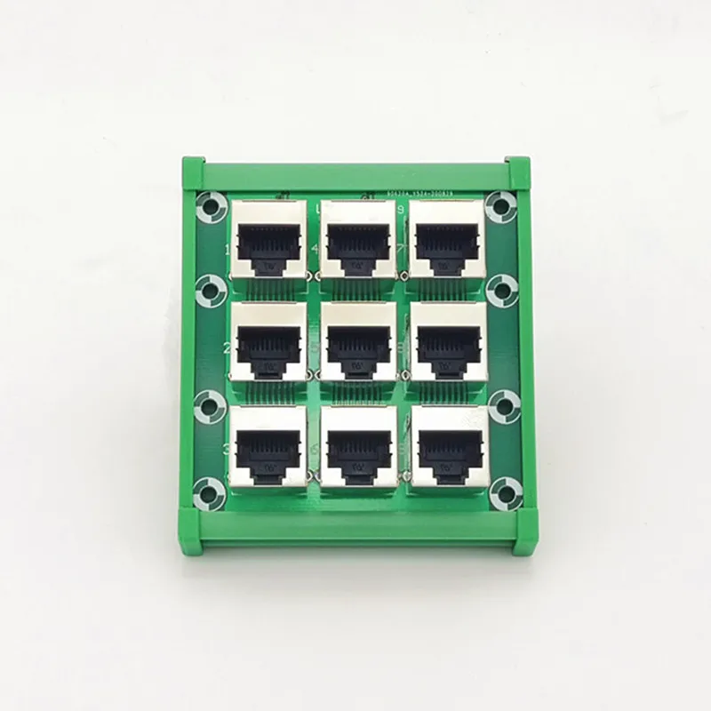 RJ45 8P8C Jack 9-Way Buss Breakout Board,Terminal Block, Connector.