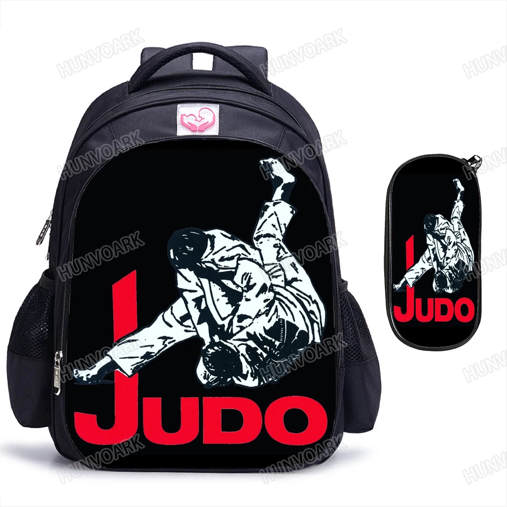 Martial Arts JUDO Backpack Waterproof 16inch Students School Bags boys girls bookbag Cosplay Travel Bag Knapsack