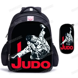 Sac à dos d'arts martiaux JUDO pour étudiants, cartable étanche pour garçons et filles, sac à dos de voyage cosplay, 16 po