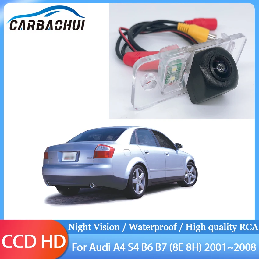 Waterproof High quality RCA Rear View CCD Full HD Camera For Audi A4 S4 B6 B7 (8E 8H) 2001 2002 2003 2004 2005 2006 2007 2008