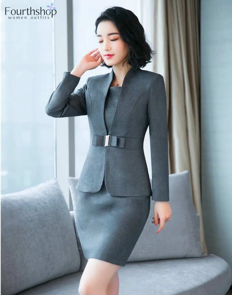 Office Lady Dress Suits Female Business Work 2 Piece Dress and Blazer Set  Women Formal Jacket Suit Autumn 2022 Women Clothes - AliExpress 200000345