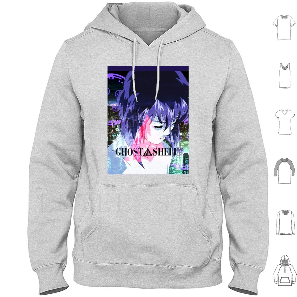 Ghost In The Shell Landscape Hoodies Ghost In The Shell Anime Sleeve Akira Shingeki No