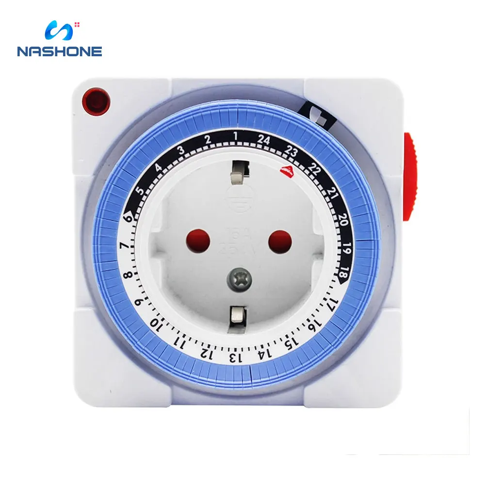 EU 230V Plug Timing Switch Manual Mechanical Timer Socket Energy Saving Socket Protector Home Use For The Aquarium Came Up 24H