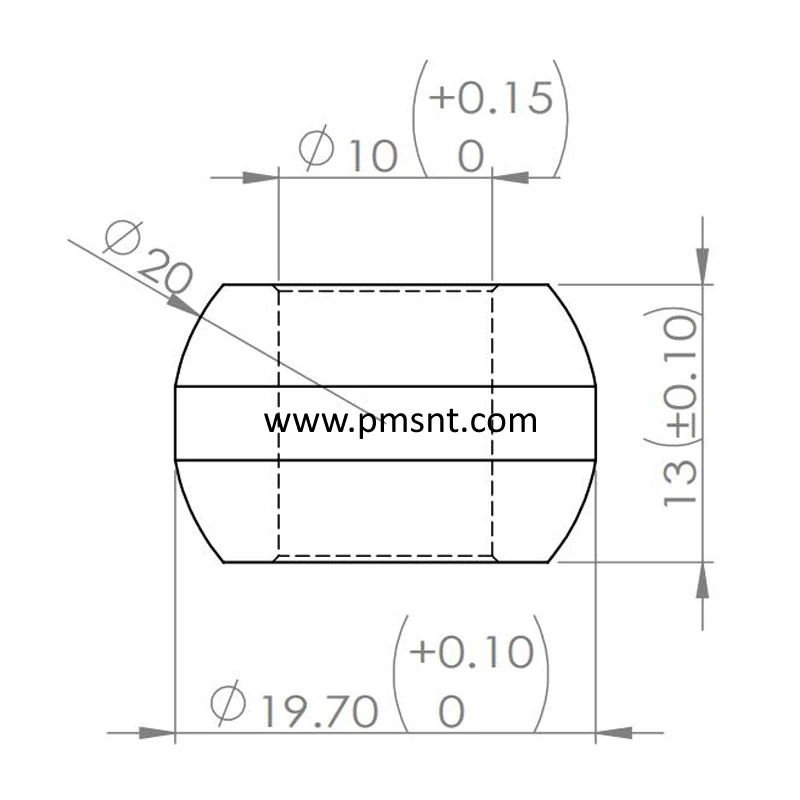 Copper Iron Alloy 10mm Bore Spherical Bearing Bushing 20mm Sphere Washing Machine Electrical Fan Motor Bronze Steel Ball Bush