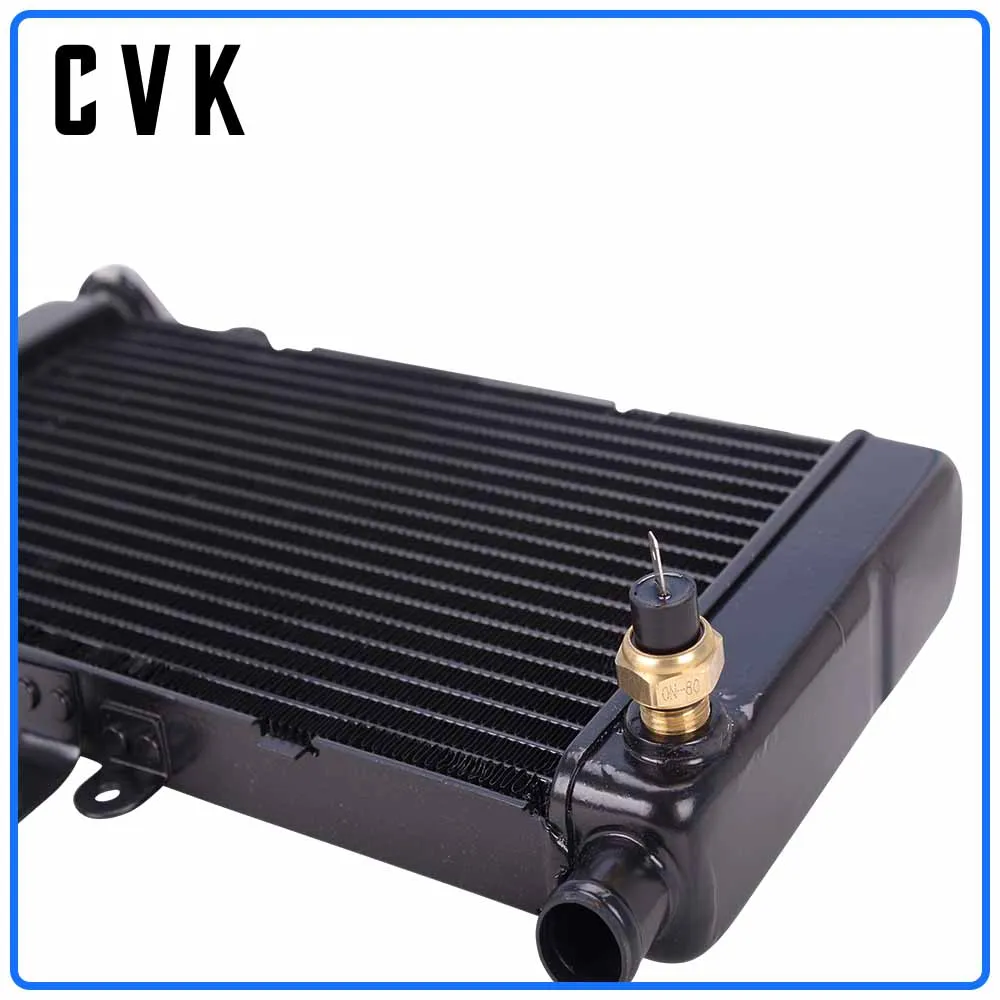 CVK Motorcycle Aluminium Black Radiator Cooler Cooling Water Tank For HONDA CBR250 MC22 CBR250RR NC22 CBR 250 RR MC19 MC 19 22