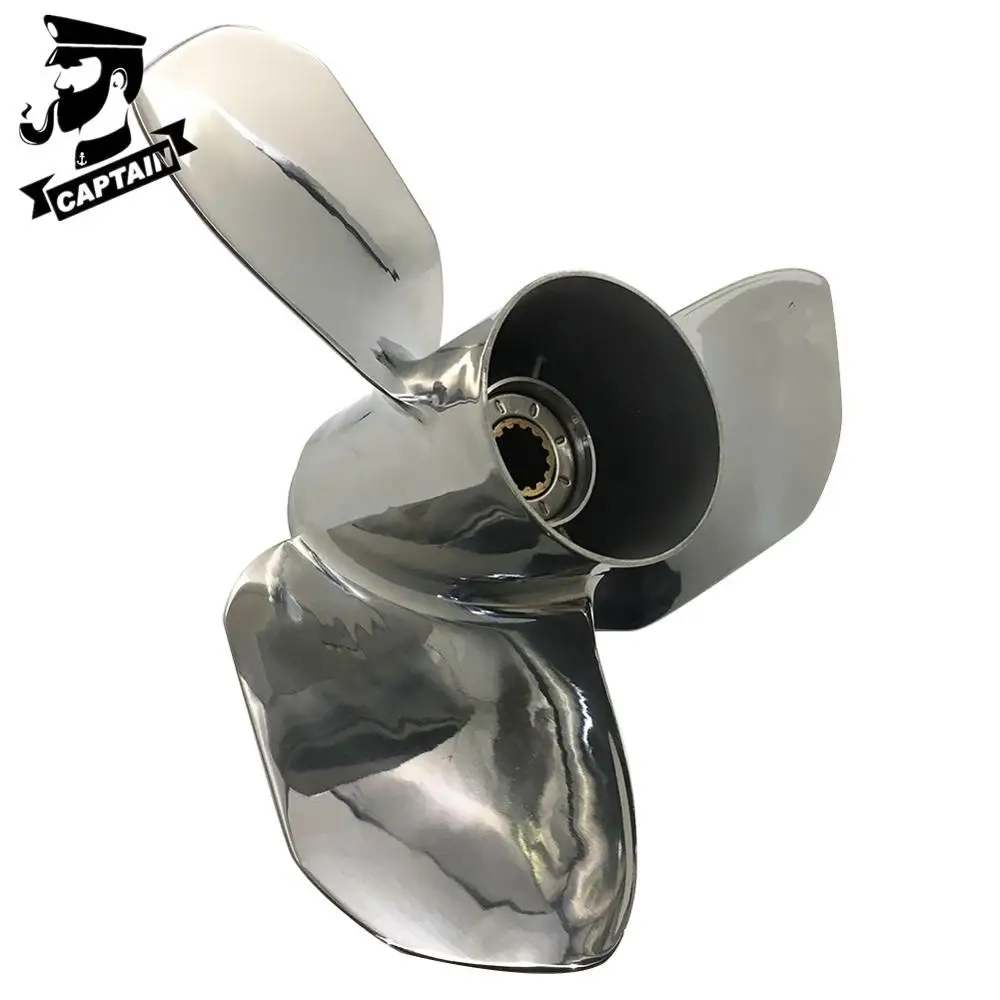 Captain Propeller 12x14 Fit Yamaha Outboard Engines T25HP F30 40HP 48HP 60HP F40 F50 55HP Stainless Steel 13 Tooth Spline RH