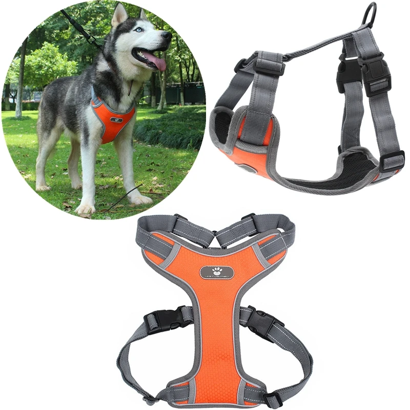 Pet Dog Reflective Harness for Small Medium Large Dogs Pitbull Husky Alaskan Adjustable Durable Harness Walking Pets Harness