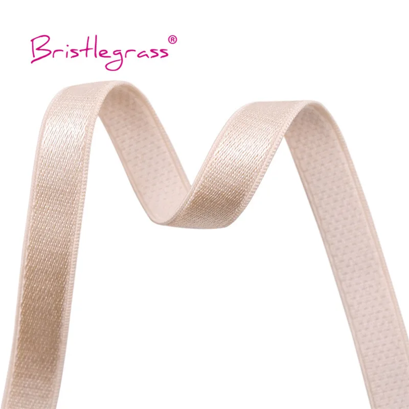 BRISTLEGRASS 2 5 10 Yard 3/8" 10 mm glänzender Nylon-BH-Träger, elastisches Spandex-Satinband, Schulterband, Unterwäsche, Dessous, Nähbesatz – Detail 17