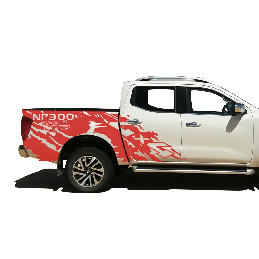 Fit For NAVARA NP300 2014-2019 Car Decals Side Door Rear Trunk Mud 4X4 Off Road Graphic Vinyls Car Accessorie Stickers Custom