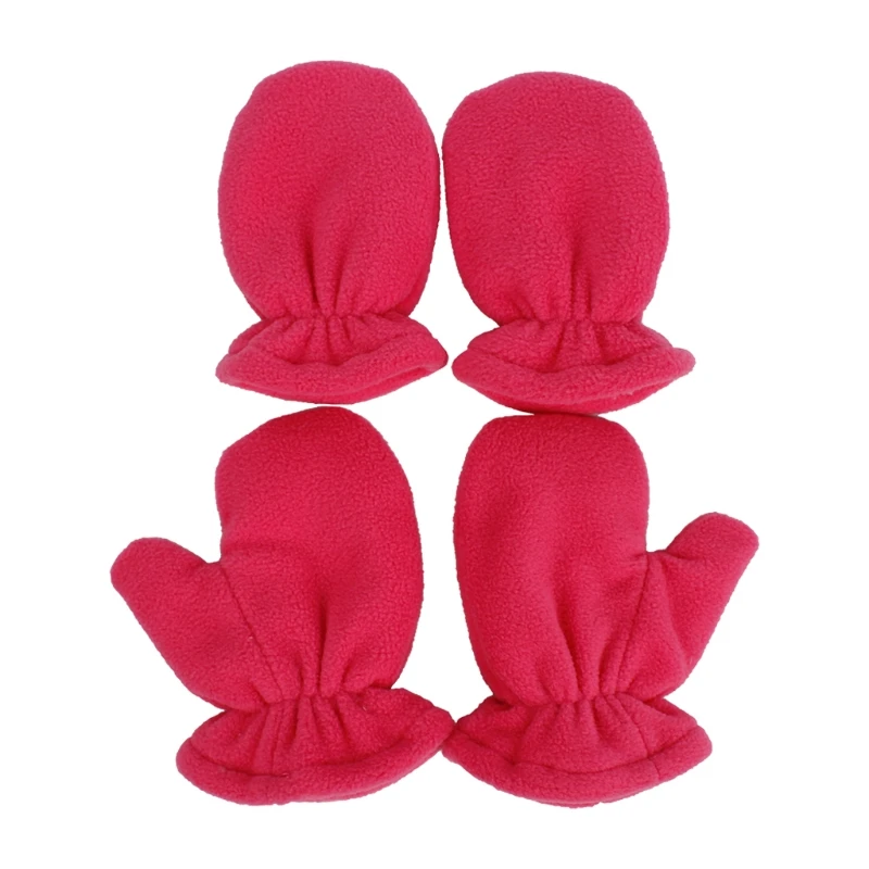 Baby Boys Girls Gloves Winter Plush Velvet Warm Mittens Children Kids Lined Fleece Thicken Gloves Baby Anti Scratching Gloves