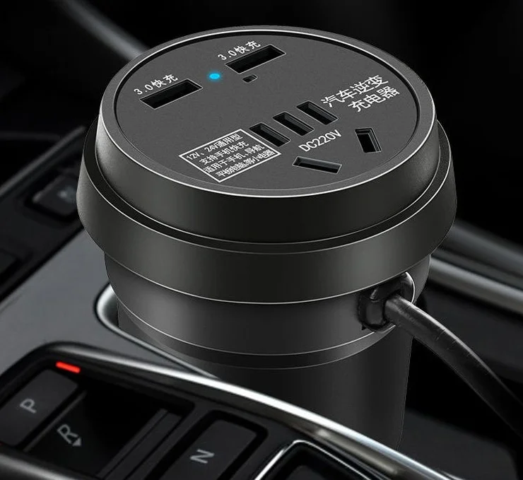 12V DC To AC 220V Car Auto Power Inverter Converter Adapter Adaptor USB Car-Styling Car Charger Peak Power 150W