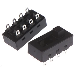 2 Pcs/lot Black 12A 250V 3 Position 8 Pin Toggle Slide Switches LQ-103H Hair Dryer Switches