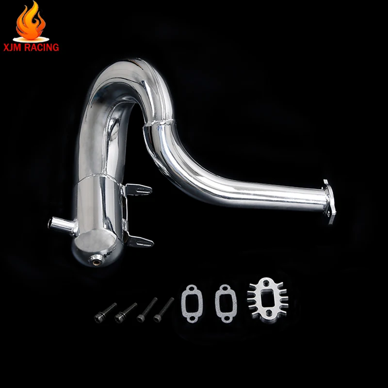 

CNC Alloy Muffler Silenced Exhaust Pipe Kit for 1/5 HPI ROFUN BAHA KM ROVAN Mcd Gtb Racing Baja 5B 5T 5sc Ss Rc Car Toys Parts